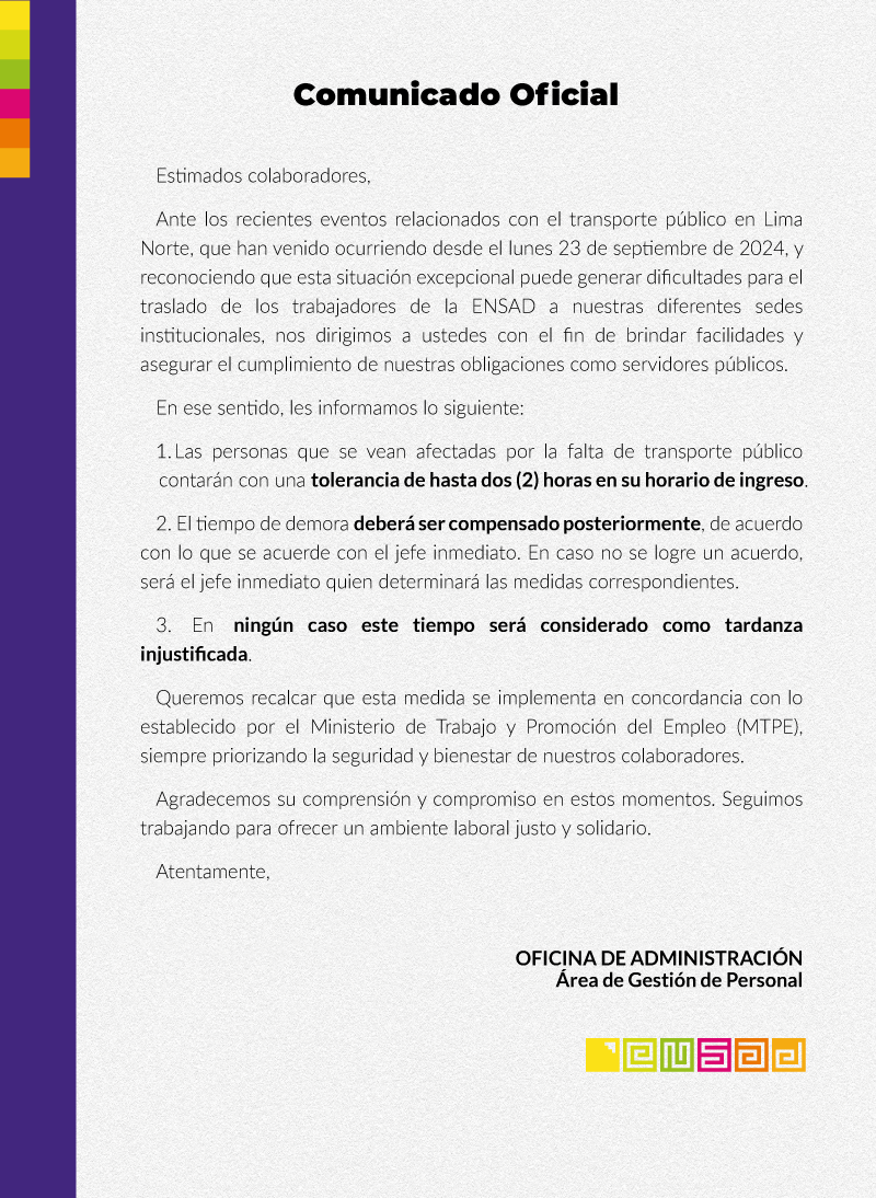 2024.09.25 Comunicado Paro Lima Norte