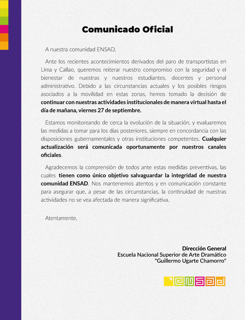 2024.09.26 Comunicado Clases Virtuales